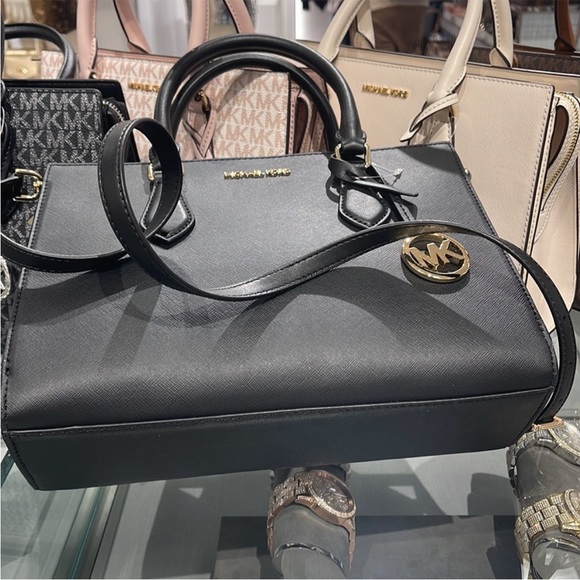 Michael Kors Sheila Medium Center Zip Satchel Bag
Color: Black - Picture 11 of 14